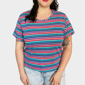 70s Tara-One Multicolor‎ Striped Tee